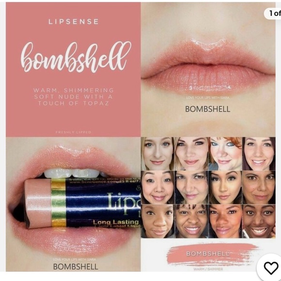 SeneGence LipSense Bombshell Shimmery Nude Pink Liquid Lip Color - Picture 4 of 5